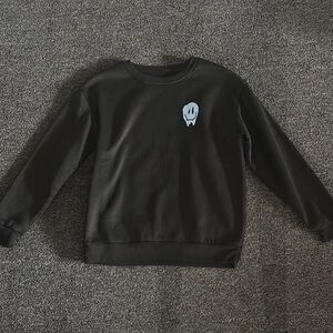 SHEIN Black Sweatshirt with Blue Graphic